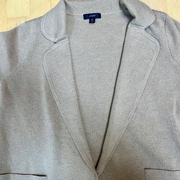 J. Crew Open-Front Eloise Sweater Blazer Cotton/Wool Blend, Size XS - Picture 8 of 16